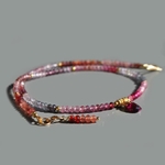 CXollier spinelle facette pendentif grenat rose-6