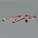 CXollier spinelle facette pendentif grenat rose-4