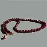 Collier de grenat rouge Pyrope perle or-2