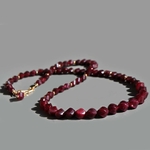 Collier de grenat rouge Pyrope perle or-6
