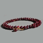 Collier de grenat rouge Pyrope perle or-5