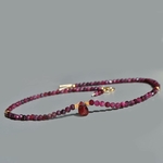 collier tourmaline rose goutte grenat -6