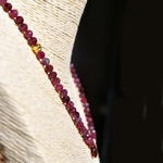 collier tourmaline rose goutte grenat -2