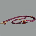 collier tourmaline rose goutte grenat -3