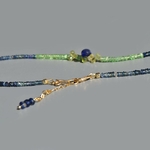Collier Saphir bleu grenat vert -5