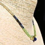 Collier Saphir bleu grenat vert -B
