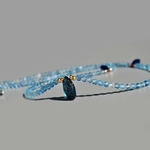 collier aigue marine Saphir Cyanite bleue-1