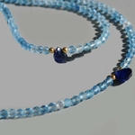 collier aigue marine Saphir Cyanite bleue-6