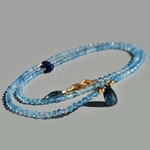 collier aigue marine Saphir Cyanite bleue-3