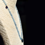 collier aigue marine Saphir Cyanite bleue-B