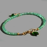 bracelet fin emeraude goutte diopside-3