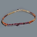 Collier saphir tunduru grenat