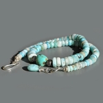 Collier larimar Pierre brute turquoise nevada-4