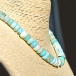 Collier larimar Pierre brute turquoise nevada-B