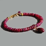 Bracelet Rubis pendentif goutte-3