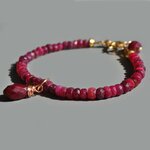 Bracelet Rubis pendentif goutte-2