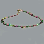 collier tourmaline rose et bleue, diopside, Chrysoprase, calcédoine, apatite, emeraude-4