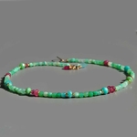 Collier Chrysoprase amazonite saphir rose-6