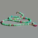 Collier Chrysoprase amazonite saphir rose-5