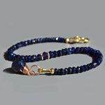 bracelet saphir bleu Iolite charm-8