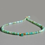 Collier heishi oplae bleue du Pérou Or-5