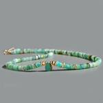 Collier heishi oplae bleue du Pérou Or-2