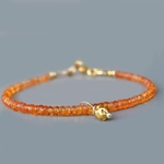 Bracelet fin en saphirs Padparadscha orange
