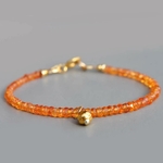 Bracelet fin en saphirs Padparadscha orange-3