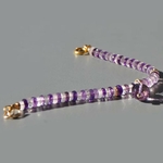 Bracelet Améthyste rose et violette pierre naturelle-3