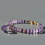 Bracelet Améthyste rose et violette pierre naturelle