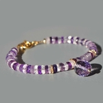 Bracelet Améthyste rose et violette pierre naturelle-7