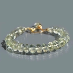 Bracelet Prasiolite pierre naturelle Or14K-5