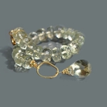 Bracelet Prasiolite pierre naturelle Or14K-1