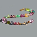 Bracelet pierres rose verte jaune saphir-6