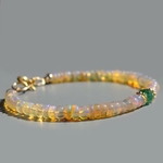 Bracelet Opale Welo et Émeraude de Zambie Or 14K(3)