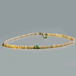 Collier Opale Welo Éthiopienne et Émeraude de Zambie Or 14K projet