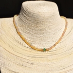 Collier Opale Welo Éthiopienne et Émeraude de Zambie Or 14K(1)