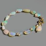 Bracelet opalz welo blanche perle nugget ovale(3)