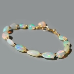 Bracelet opalz welo blanche perle nugget ovale(1)