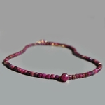 collier rubis goutte pierre taillée