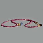 Collier Tourmaline rose Tanzanite brute Or(2)