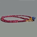 Nouveau Collier Tourmaline rose Tanzanite brute Or
