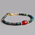 bracelet opale noire ethiopie opale de feu