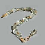 Bracelet pierre taillée en Prasiolite OR14
