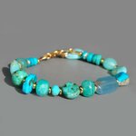 bracelet turquoise oplae amazonite bleu or(5)
