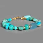 bracelet turquoise oplae amazonite bleu or(3)
