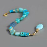 bracelet turquoise oplae amazonite bleu or(2)
