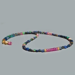 collier opale noir saphir rose
