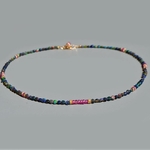Collier opale noire saphir rose(1)