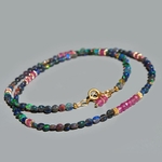 collier opale noir saphir rose(1)